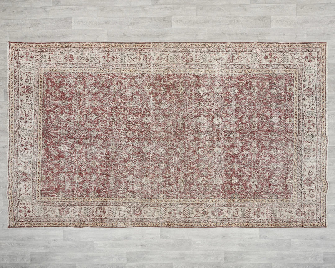 Multicolor Turkish Oushak Rug 6'6" x 10'6" Hand-Knotted | No. VR56689