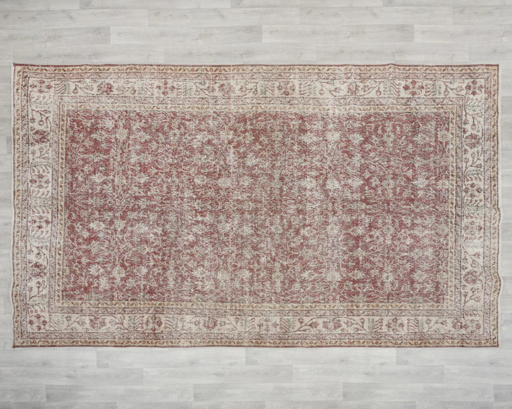 Multicolor Turkish Oushak Rug 6'6" x 10'6" Hand-Knotted | No. VR56689