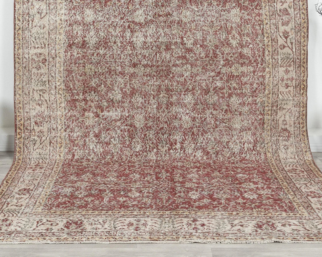 Multicolor Turkish Oushak Rug 6'6" x 10'6" Hand-Knotted | No. VR56689