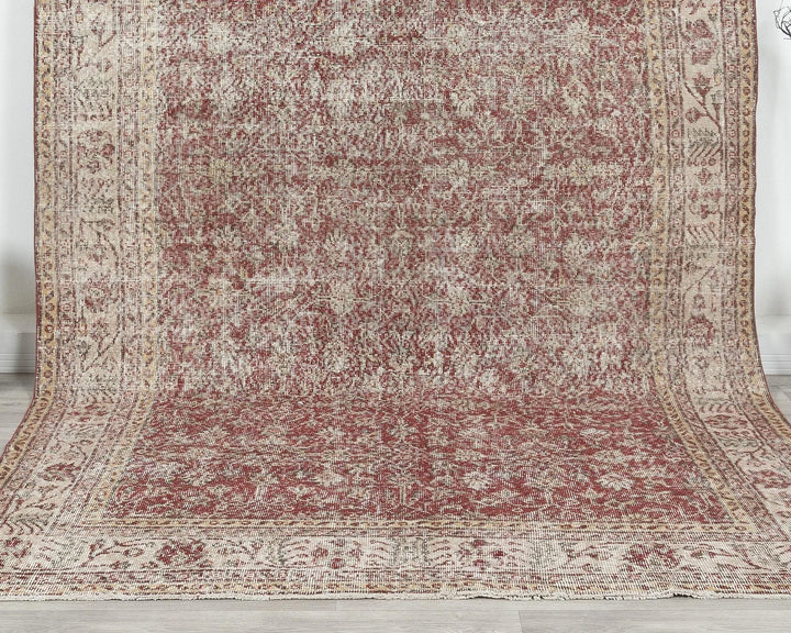 Multicolor Turkish Oushak Rug 6'6" x 10'6" Hand-Knotted | No. VR56689