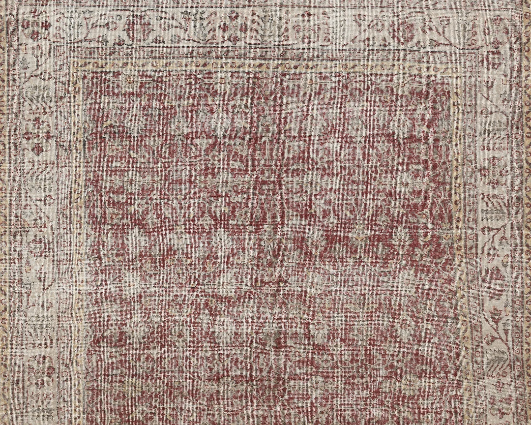 Multicolor Turkish Oushak Rug 6'6" x 10'6" Hand-Knotted | No. VR56689