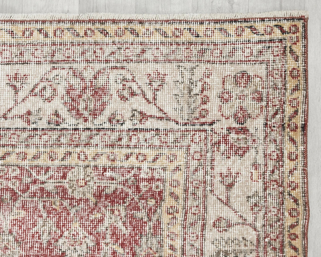 Multicolor Turkish Oushak Rug 6'6" x 10'6" Hand-Knotted | No. VR56689