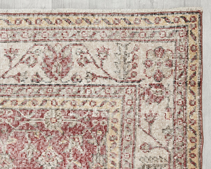 Multicolor Turkish Oushak Rug 6'6" x 10'6" Hand-Knotted | No. VR56689