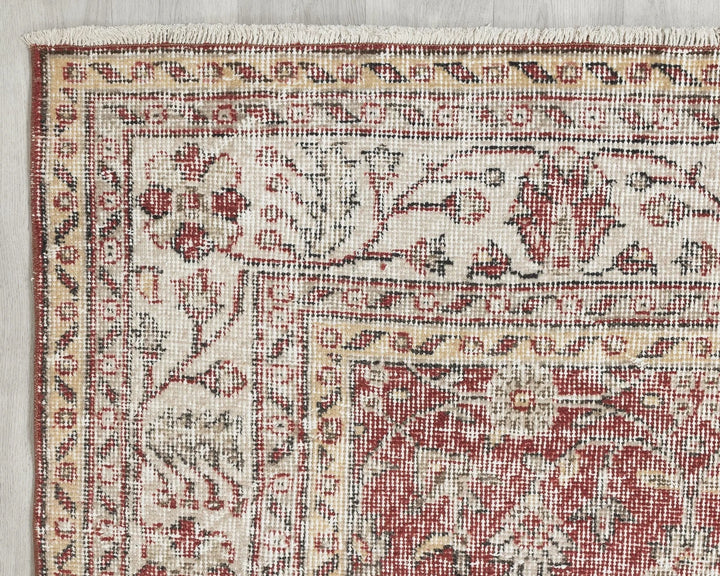 Multicolor Turkish Oushak Rug 6'6" x 10'6" Hand-Knotted | No. VR56689