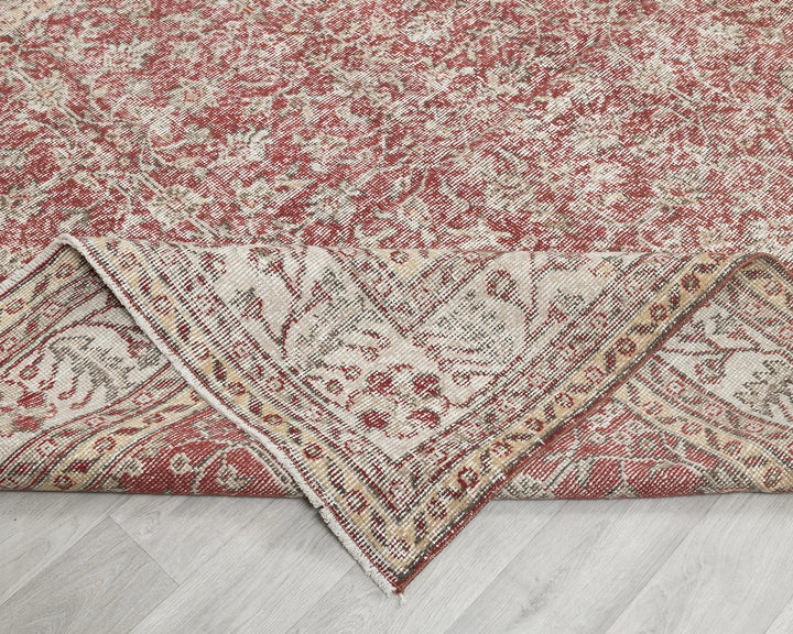 Multicolor Turkish Oushak Rug 6'6" x 10'6" Hand-Knotted | No. VR56689