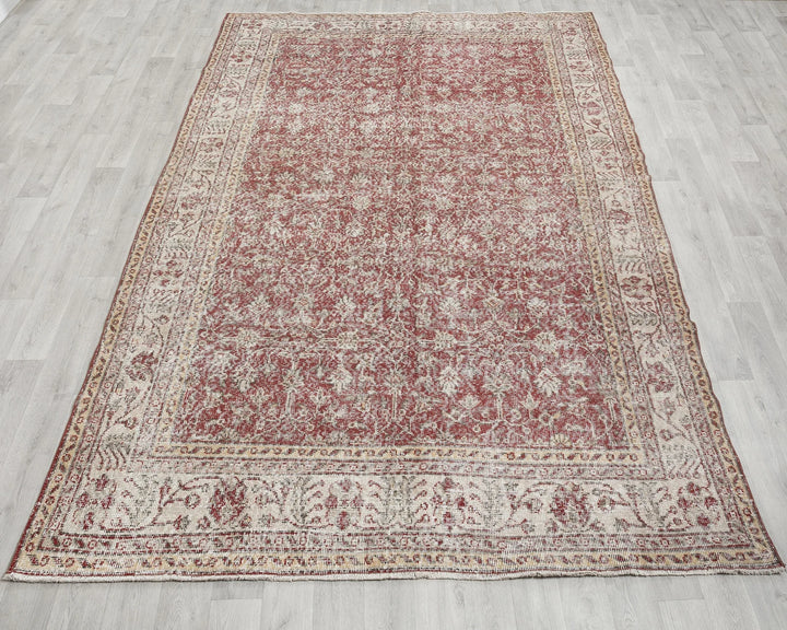 Multicolor Turkish Oushak Rug 6'6" x 10'6" Hand-Knotted | No. VR56689