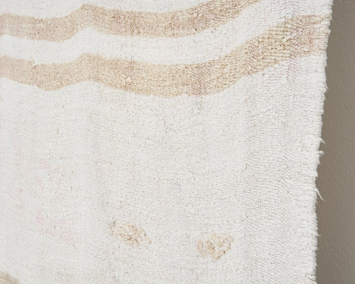 White Turkish Kilim Rug 5' 11" x 9' Flat-Weave | No. VR56817