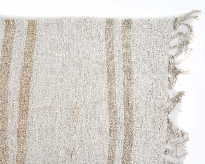 White Turkish Kilim Rug 5' 11" x 9' Flat-Weave | No. VR56817