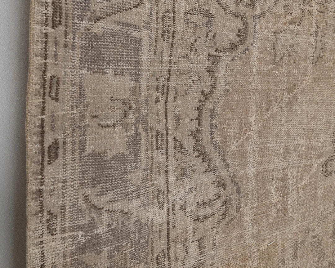 Beige Turkish Oushak Rug 6'8" x 10' Hand-Knotted | No. VR56835