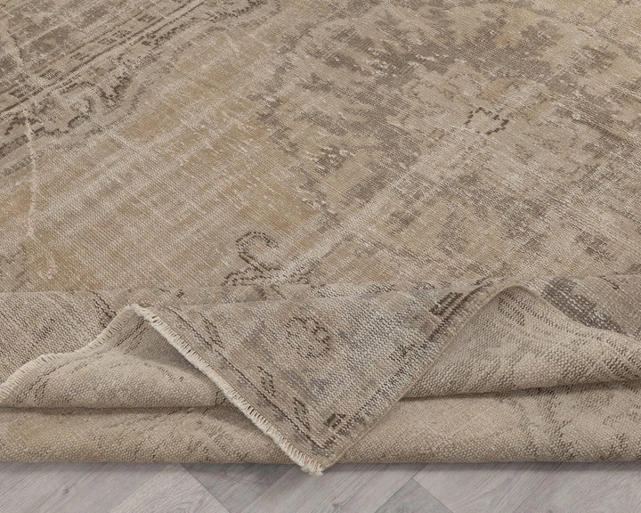 Beige Turkish Oushak Rug 6'8" x 10' Hand-Knotted | No. VR56835