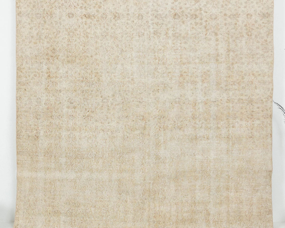 Beige Turkish Oushak Rug 6'7" x 9'10" Hand-Knotted | No. VR56890