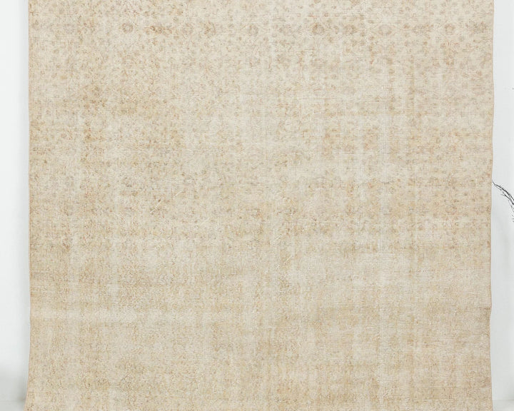 Beige Turkish Oushak Rug 6'7" x 9'10" Hand-Knotted | No. VR56890