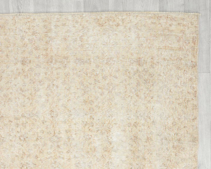 Beige Turkish Oushak Rug 6'7" x 9'10" Hand-Knotted | No. VR56890