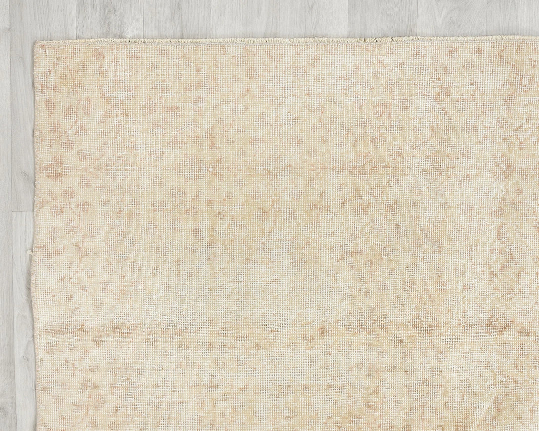 Beige Turkish Oushak Rug 6'7" x 9'10" Hand-Knotted | No. VR56890