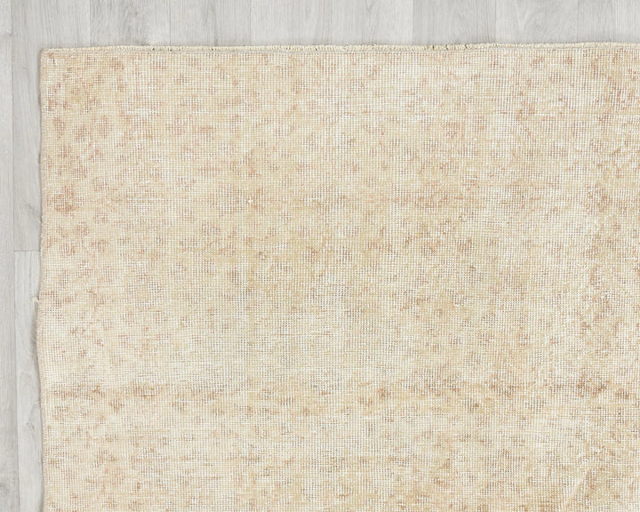 Beige Turkish Oushak Rug 6'7" x 9'10" Hand-Knotted | No. VR56890