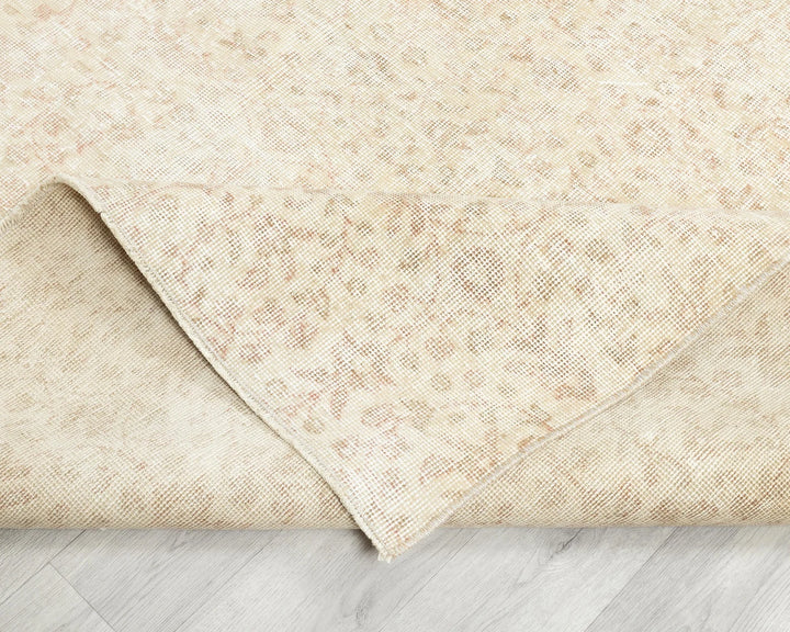Beige Turkish Oushak Rug 6'7" x 9'10" Hand-Knotted | No. VR56890
