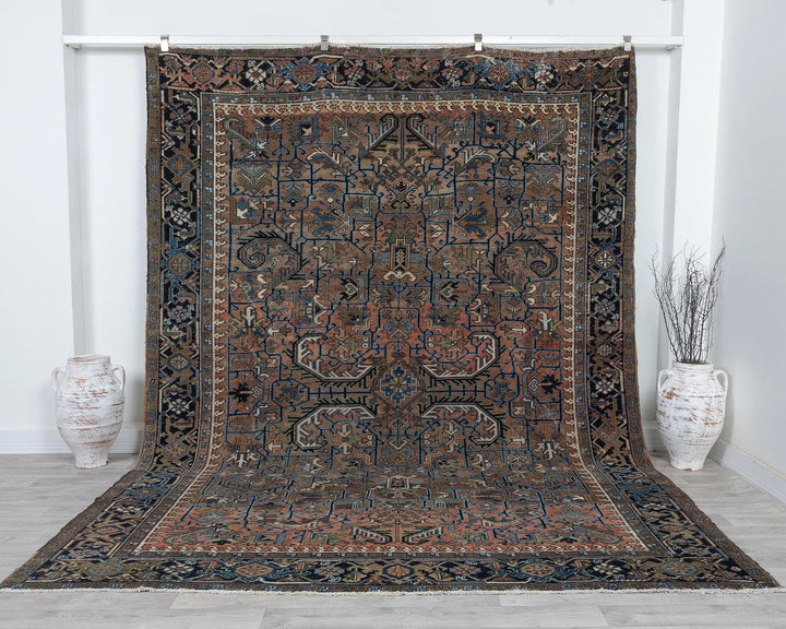 Multicolor Turkish Oushak Rug 8' 3" x 11' 2" Hand-Knotted