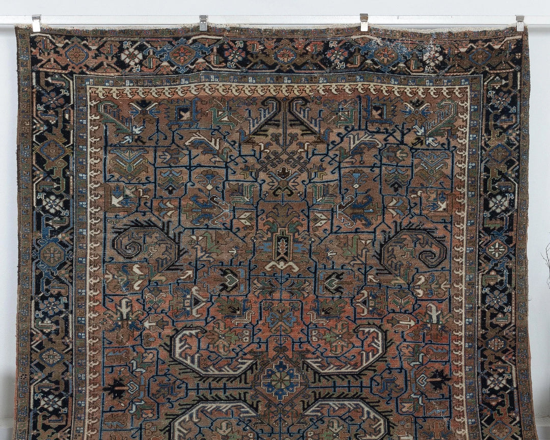 Multicolor Turkish Oushak Rug 8' 3" x 11' 2" Hand-Knotted detail