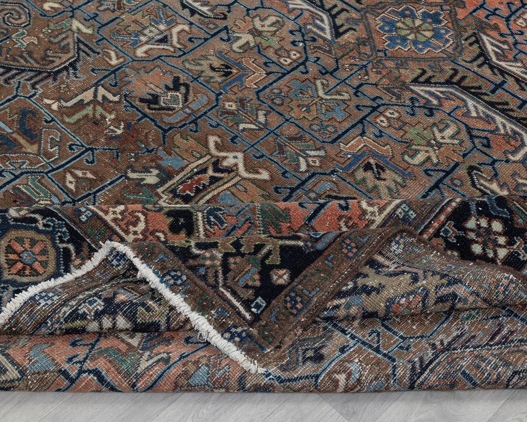 Multicolor Turkish Oushak Rug 8' 3" x 11' 2" Hand-Knotted field