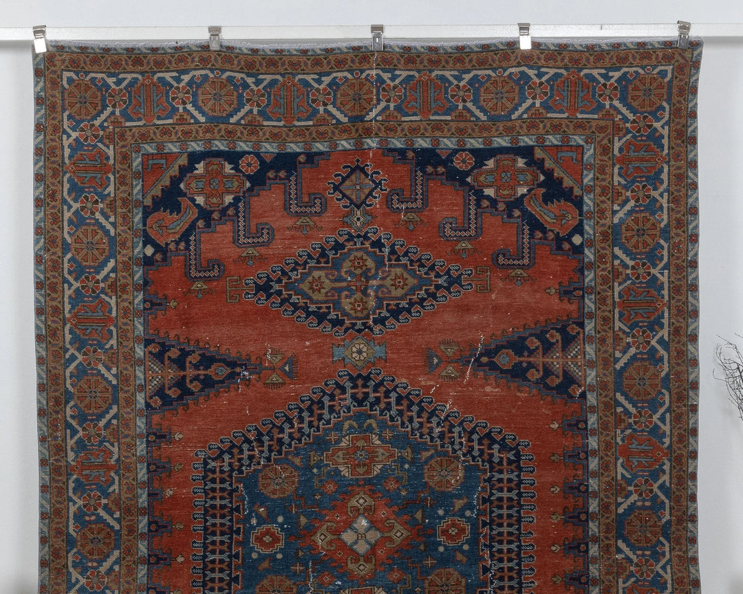 Multicolor Turkish Oushak Rug 7'1" x 10'2" Hand-Knotted | No. VR56958
