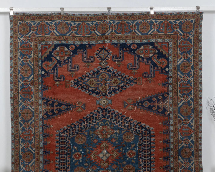 Multicolor Turkish Oushak Rug 7'1" x 10'2" Hand-Knotted | No. VR56958