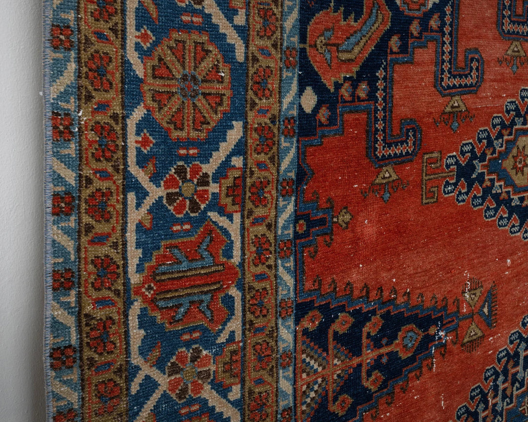 Multicolor Turkish Oushak Rug 7'1" x 10'2" Hand-Knotted | No. VR56958