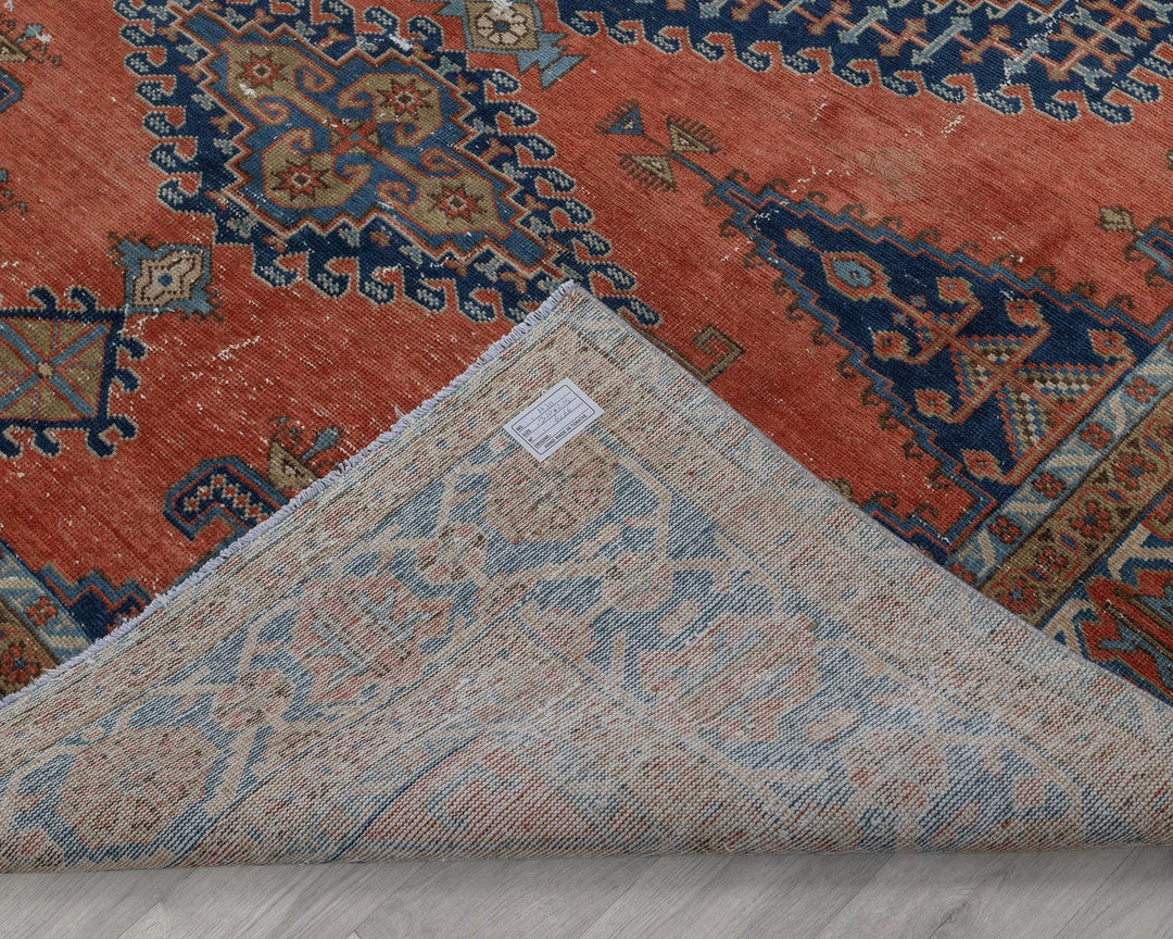 Multicolor Turkish Oushak Rug 7'1" x 10'2" Hand-Knotted | No. VR56958