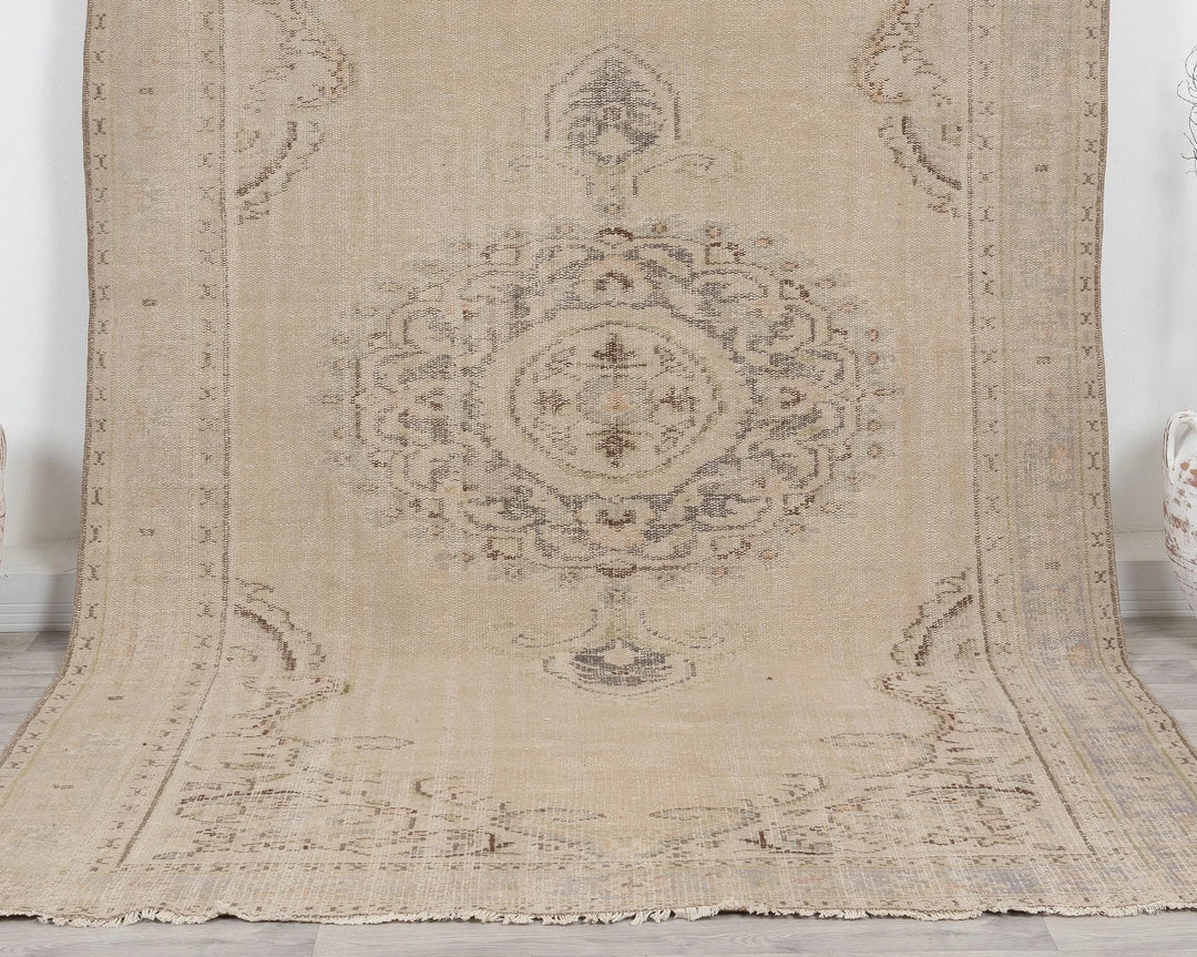 Multicolor Turkish Oushak Rug 7' x 10' Hand-Knotted | No. VR57051