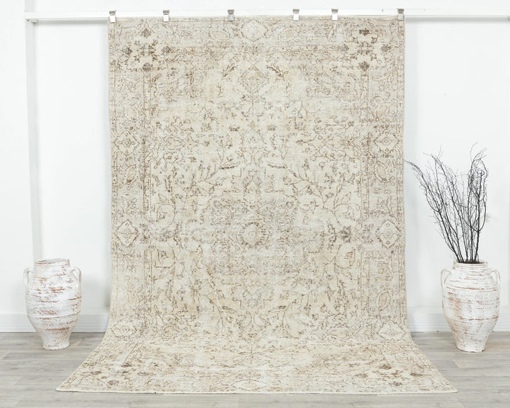 Multicolor Turkish Oushak Rug 6'1" x 9'6" Hand-Knotted | No. VR57114