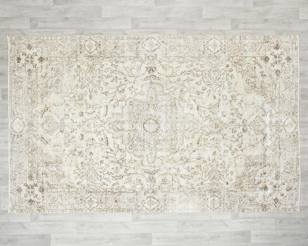 Multicolor Turkish Oushak Rug 6'1" x 9'6" Hand-Knotted | No. VR57114