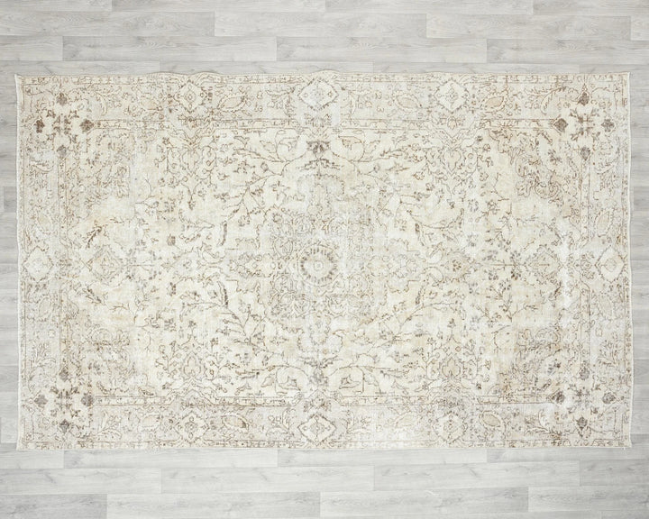 Multicolor Turkish Oushak Rug 6'1" x 9'6" Hand-Knotted | No. VR57114