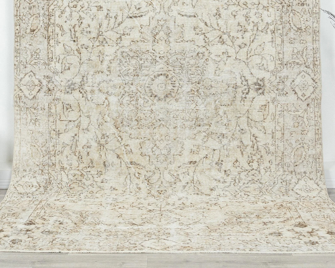 Multicolor Turkish Oushak Rug 6'1" x 9'6" Hand-Knotted | No. VR57114