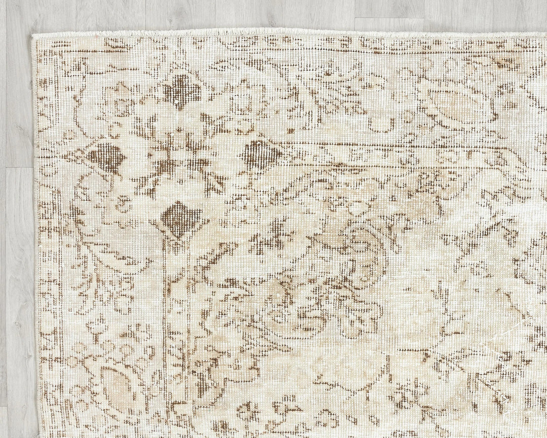 Multicolor Turkish Oushak Rug 6'1" x 9'6" Hand-Knotted | No. VR57114