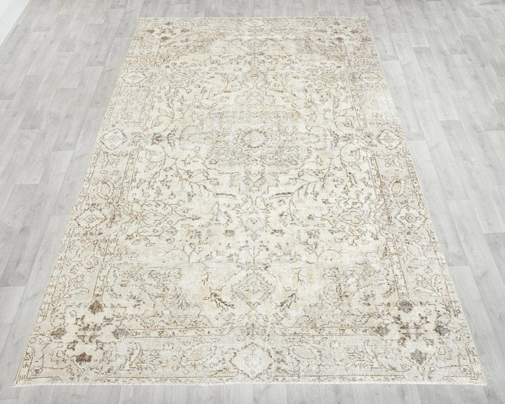 Multicolor Turkish Oushak Rug 6'1" x 9'6" Hand-Knotted | No. VR57114