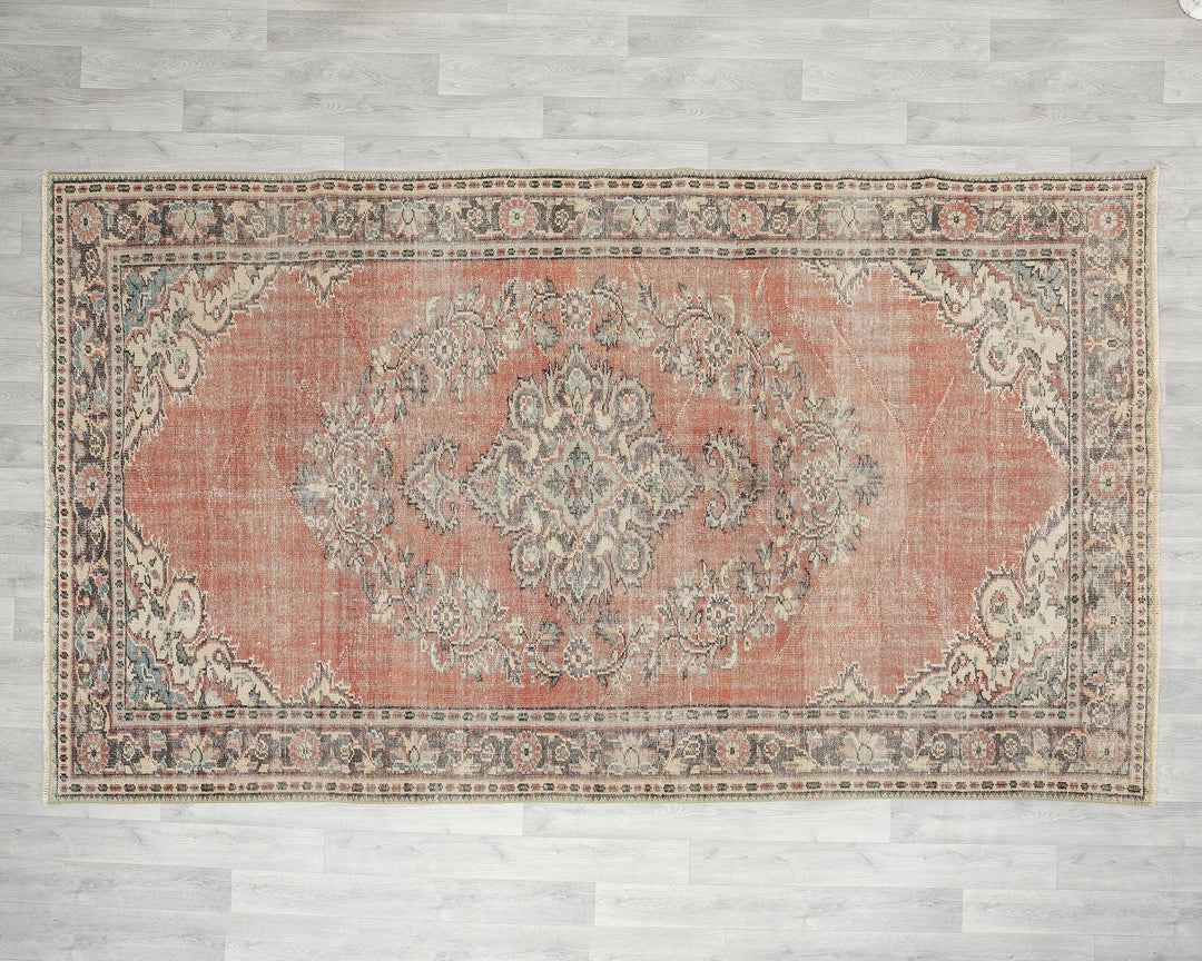 Multicolor Turkish Oushak Rug 5' 11" x 10' Hand-Knotted | No. VR57206