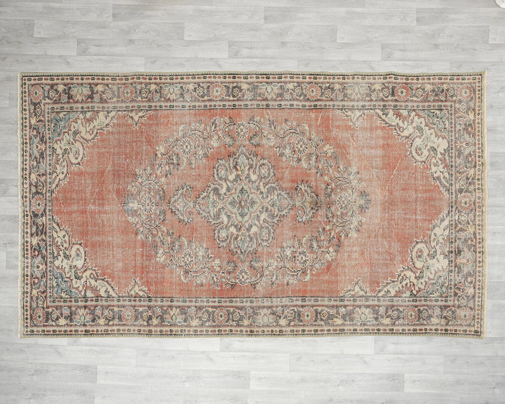Multicolor Turkish Oushak Rug 5' 11" x 10' Hand-Knotted | No. VR57206