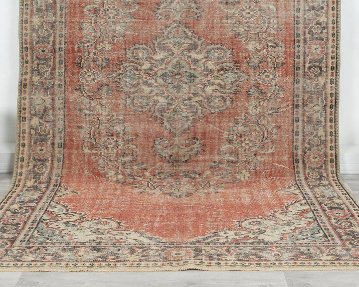 Multicolor Turkish Oushak Rug 5' 11" x 10' Hand-Knotted | No. VR57206