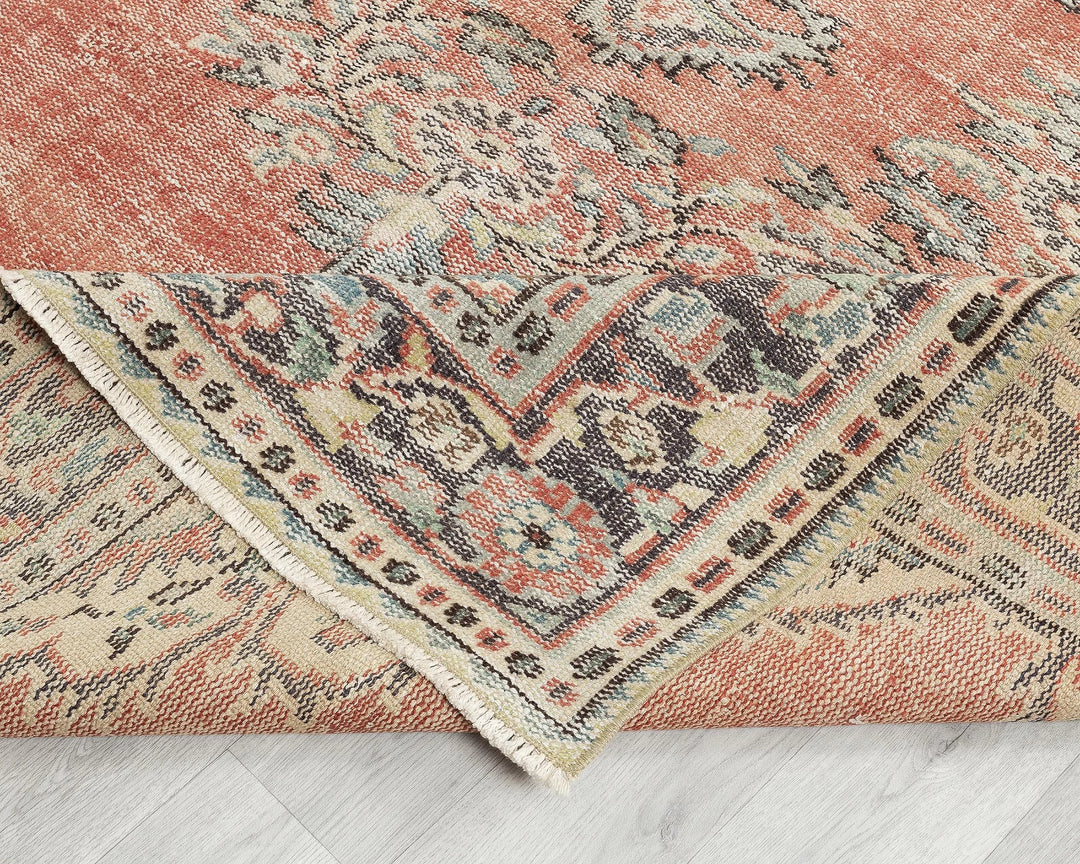Multicolor Turkish Oushak Rug 5' 11" x 10' Hand-Knotted | No. VR57206