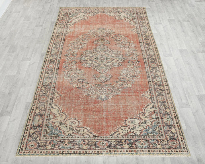 Multicolor Turkish Oushak Rug 5' 11" x 10' Hand-Knotted | No. VR57206