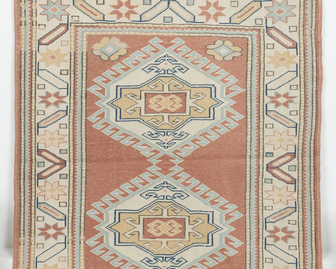 Multicolor Turkish Oushak Rug 4' 1" x 5' Hand-Knotted | No. VR57284
