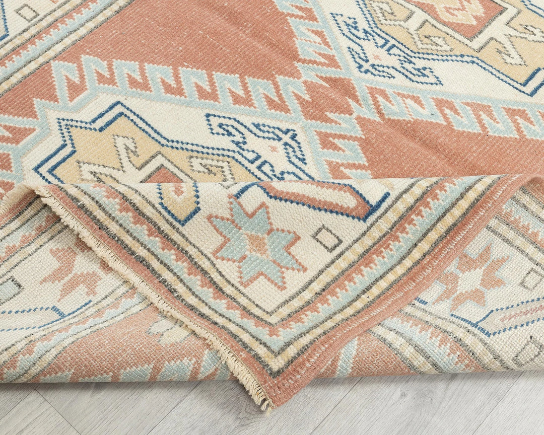 Multicolor Turkish Oushak Rug 4' 1" x 5' Hand-Knotted | No. VR57284