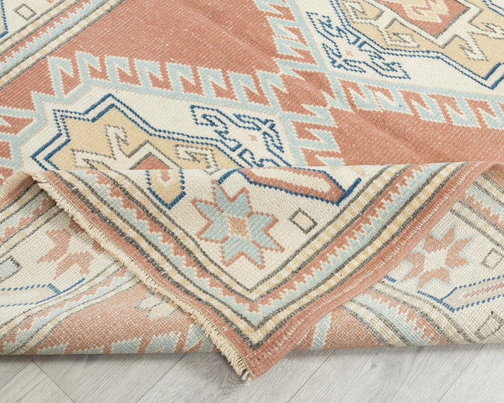 Multicolor Turkish Oushak Rug 4' 1" x 5' Hand-Knotted | No. VR57284