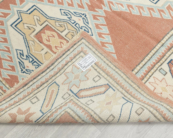 Multicolor Turkish Oushak Rug 4' 1" x 5' Hand-Knotted | No. VR57284
