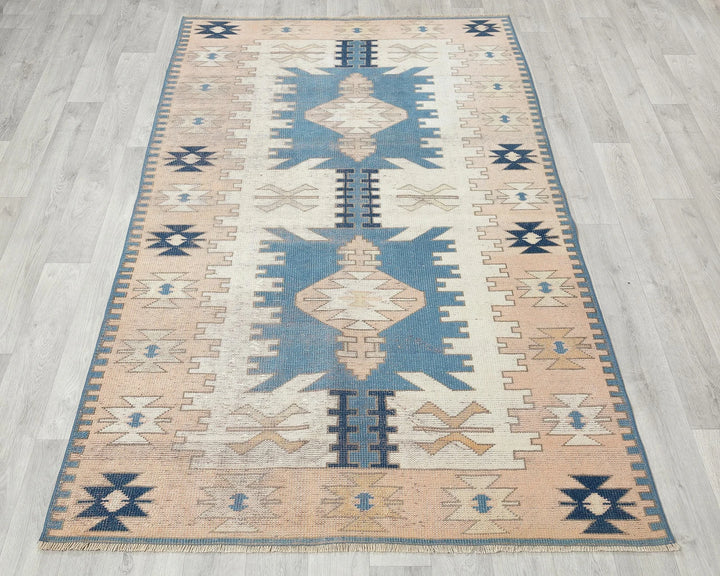 Blue Oushak Rug 4' 2" x 6' 7" | No. VR57419