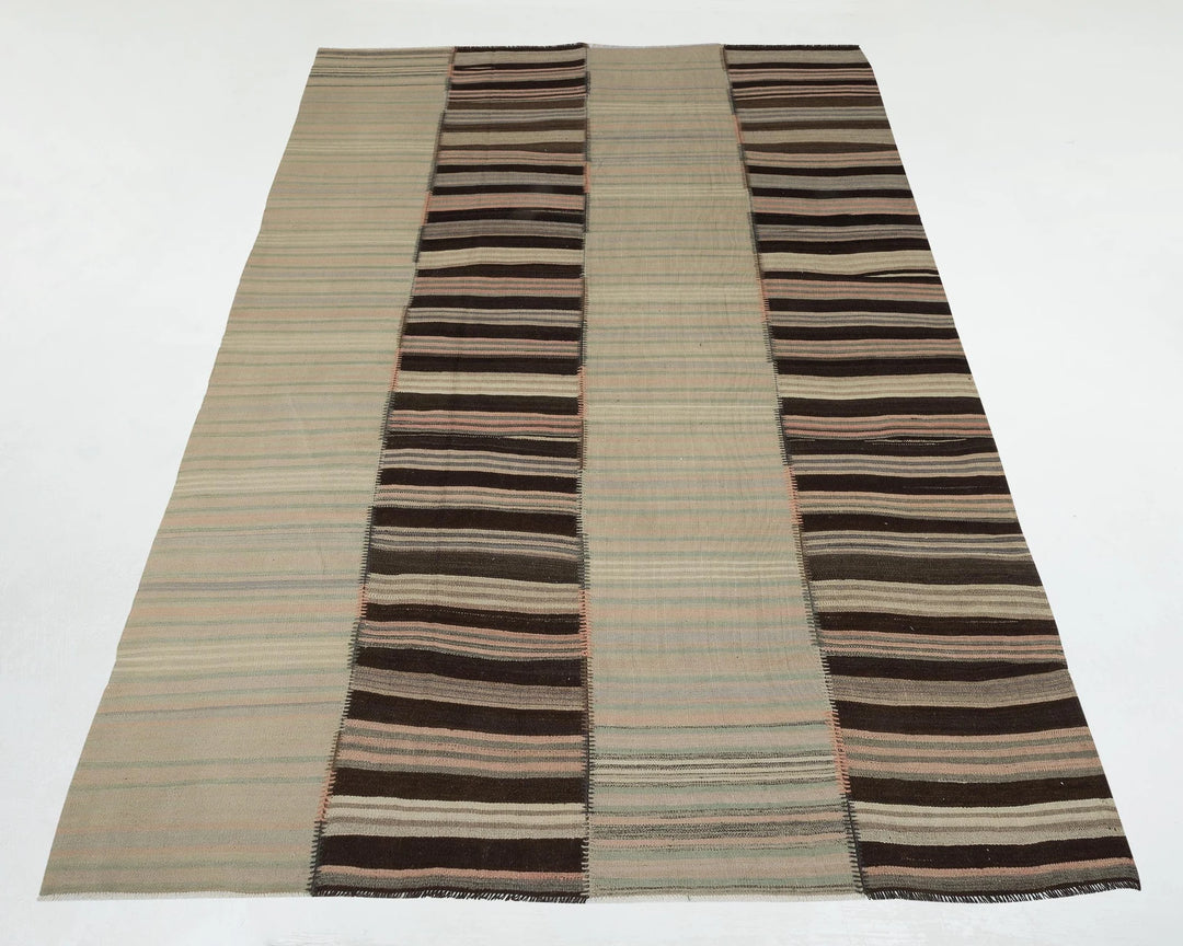 Multicolor Turkish Kilim Rug 7' 10" x 11' 6" Flat-Weave | No. VR57461