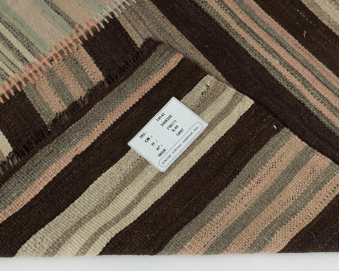 Multicolor Turkish Kilim Rug 7' 10" x 11' 6" Flat-Weave | No. VR57461