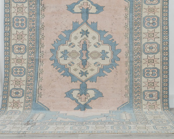 Multicolor Turkish Oushak Rug 6' 7" x 9' Hand-Knotted view