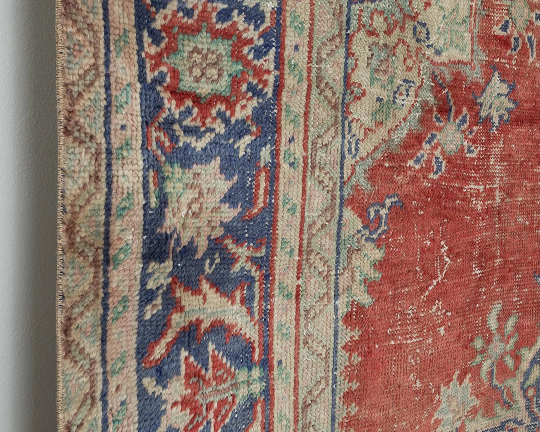 Multicolor Turkish Oushak Rug 6' 11" x 9' 1" Hand-Knotted | No. VR57505