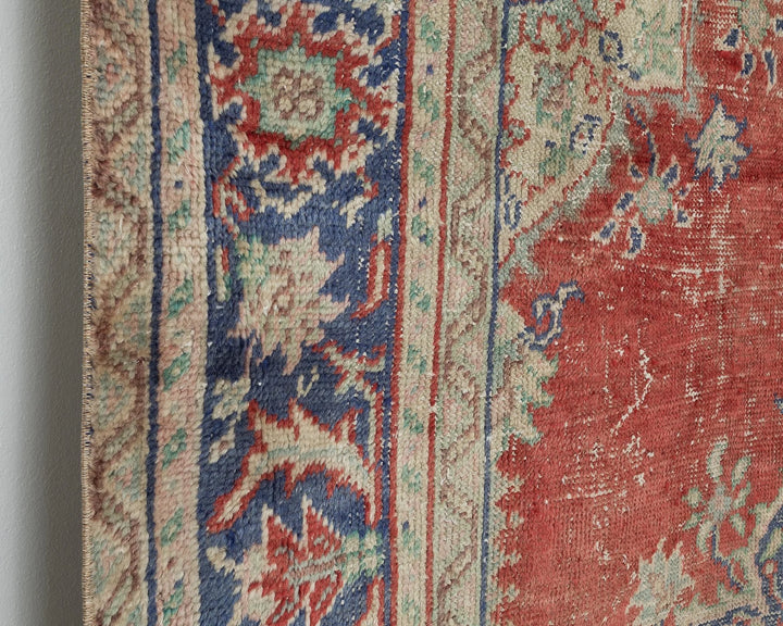 Multicolor Turkish Oushak Rug 6' 11" x 9' 1" Hand-Knotted | No. VR57505