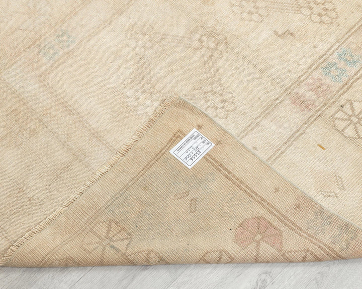 Beige Turkish Oushak Rug 3'10" x 6'10" Hand-Knotted | No. VR57519